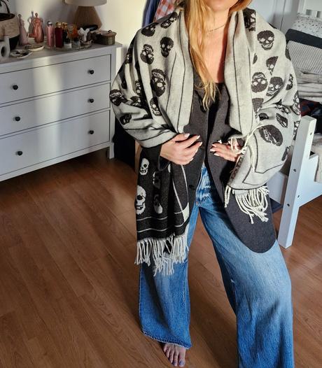 Maxi obojstranný šál, pončo ikks, xxl