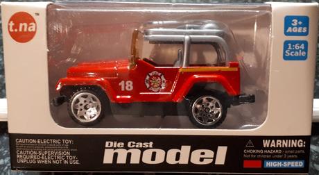 Die cast model - emergency fire jeep - auticko, 