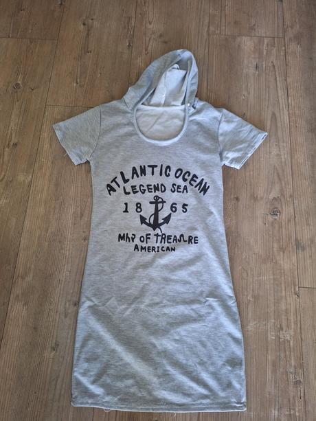 Sive saty s kapucnou, xs