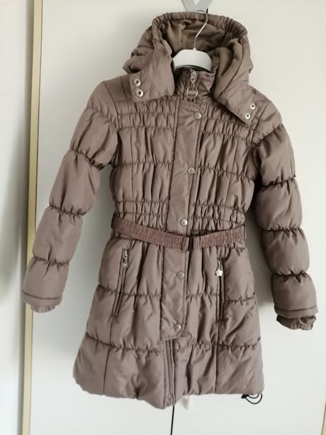 Kabátik béžový pre dievčatká, veľ. 128, 128