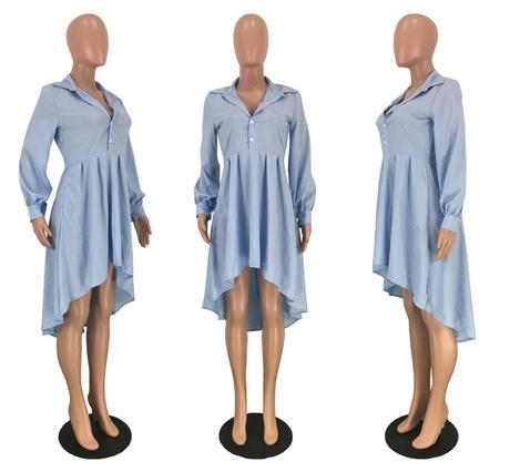 Bluzkove saty modre, s