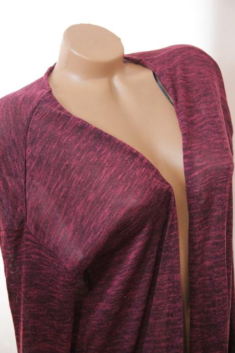 Bordovo čierny kardigan, l, l