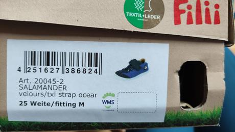 Filii - leguan vegan velcro textile ocean/sky m, filii,25