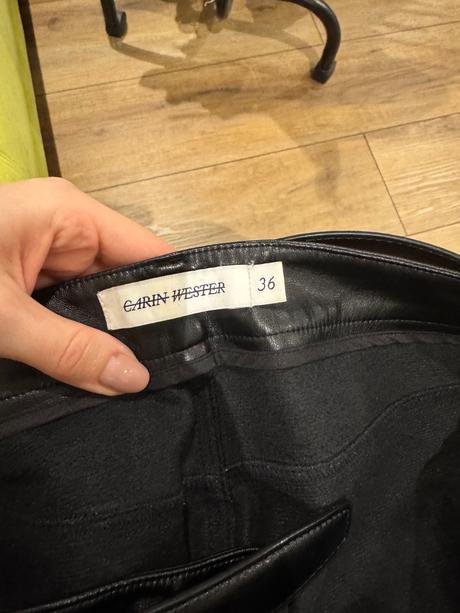 Kožené nohavice zateplené, s