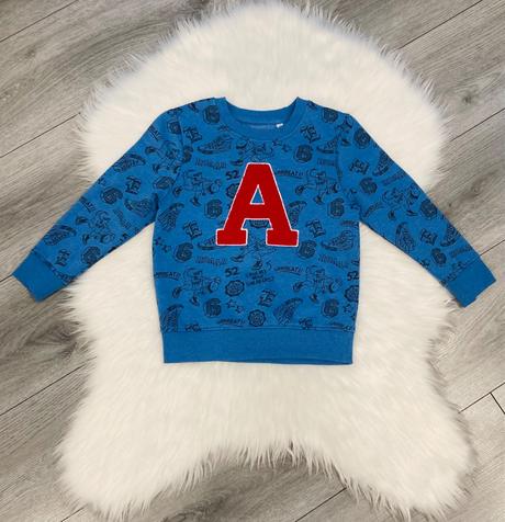 Dinková mikina s písmenom a veľ. 116, c&a,116
