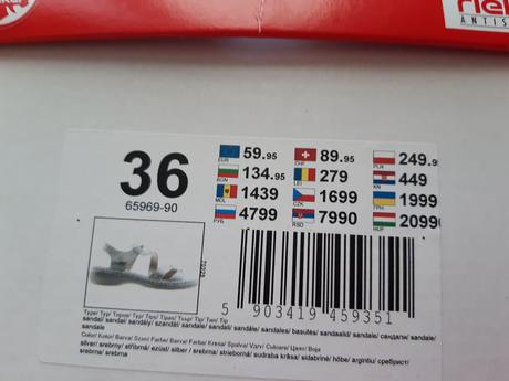 Dámske sandále rieker, rieker,36