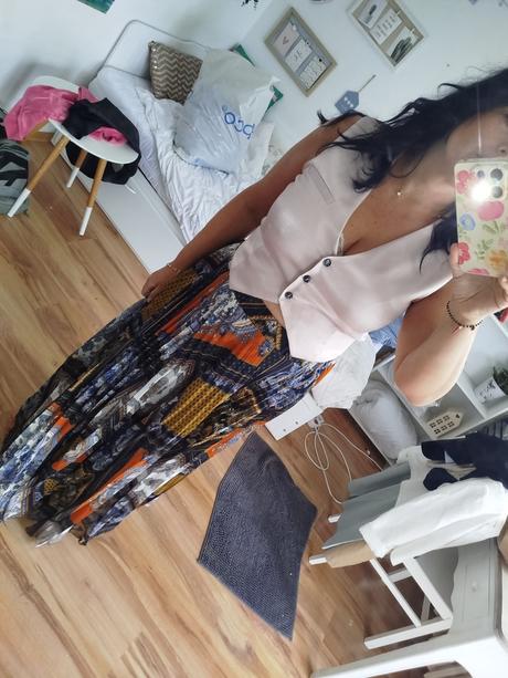 Extravagantná sukňa maxi, h&m,xl