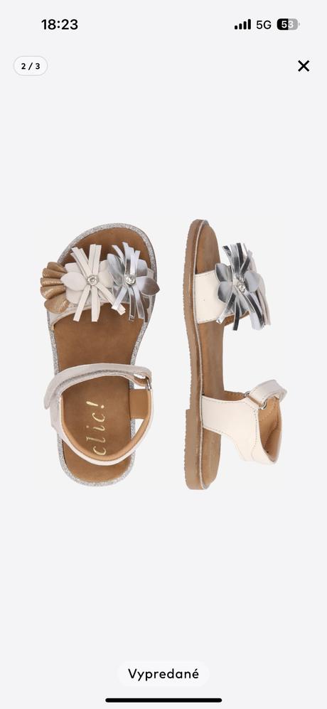 Clic sandále kožené nové, 29