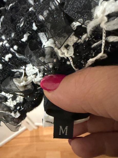Kockovaná šatová sukňa na štýl chanel, m
