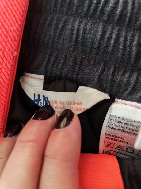 Nohavice do snehu, h&m,116