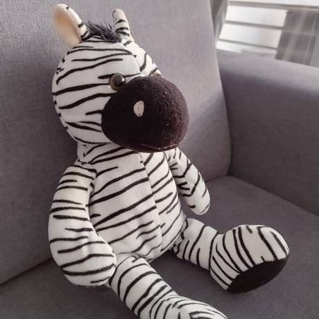 Plyšová- hracia zebra, 