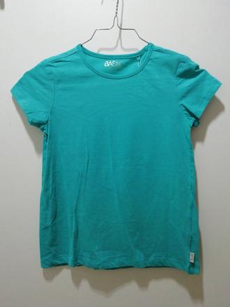 Tyrkysové bavlnené tričko, ovs,122