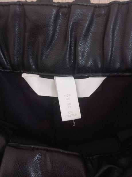 Koženkové nohavice h&m, h&m,m