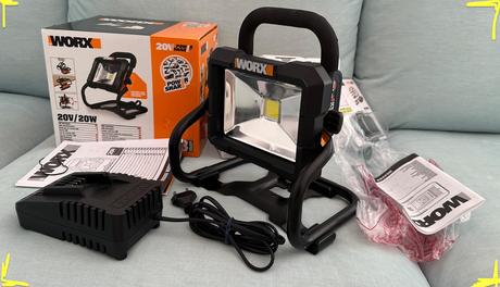 Akumulátor worx 6ah pracovné svetlo nabíjačka set, 