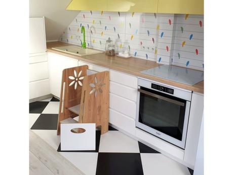 Učiaca veža montessori safe 5 dub/biela,