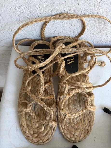 Zara boho rafiove letne festivalove sandale 37, zara,37