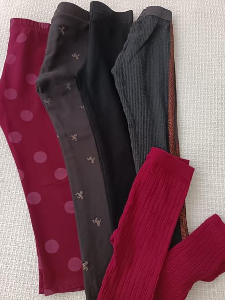 5 x teplé legíny, h&m,122