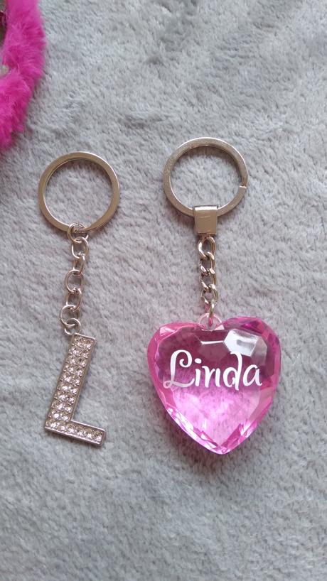 Prívesok kľúčenka písmeno l srdce čelenka linda, h&m