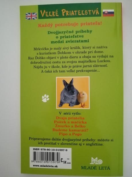 Knija ďobko a mrkvička - slovensko - anglicka, 