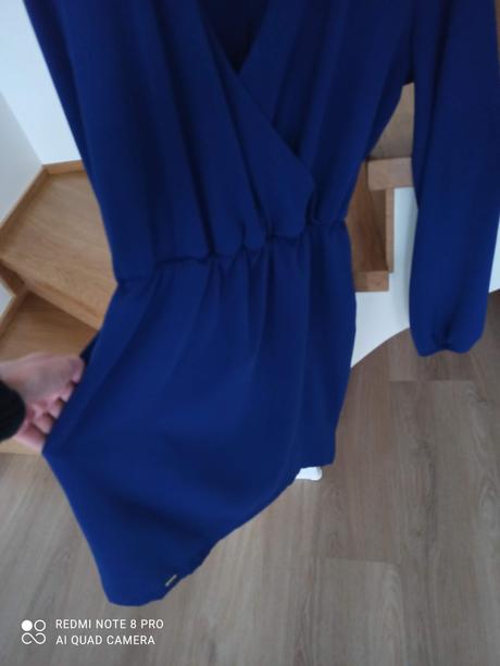Modré šaty veľ.36, 36