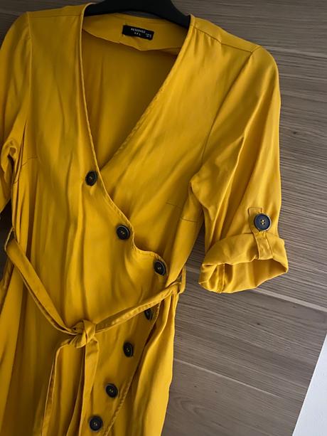 Horčicové šaty, reserved,m