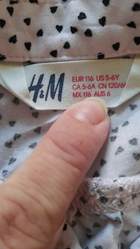 Dievčenská košeľa, h&m,116