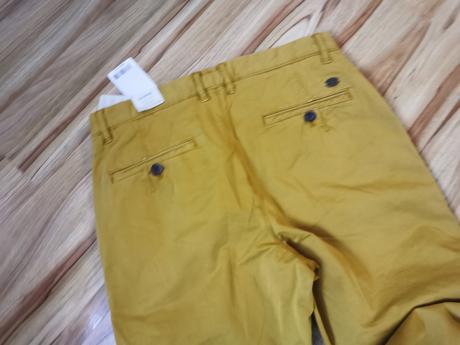 Mango chino nohavice - slim fit horčicové, mango,38 / 40