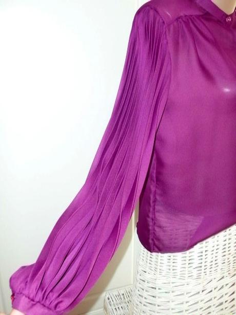 Blúzka s plisovanými rukávmi - veľ. m, m