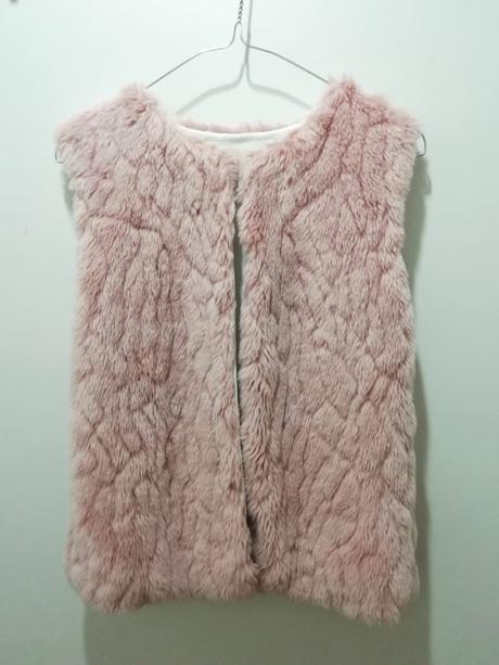 Kožušinová ružová vesta, st. bernard,140