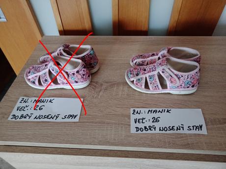 Dievčenské papučky zn.manik veľ.26, manik,26