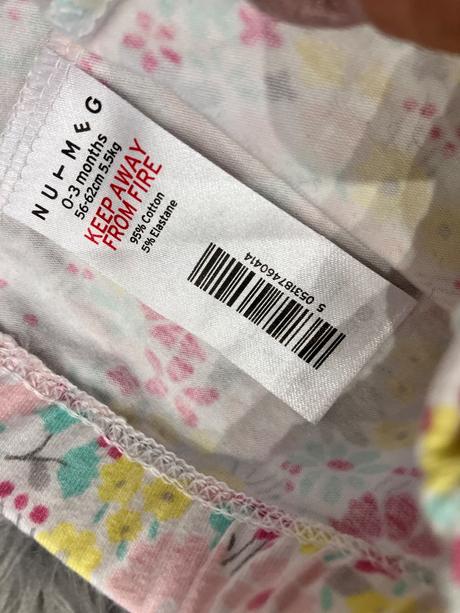 Dievčenské kvetované legíny (56), nutmeg,56