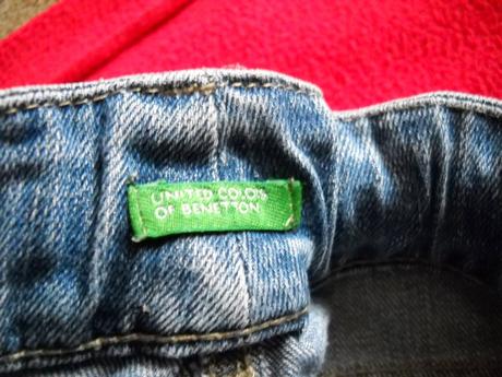 Trojštvrťové rifle alebo po kolená, benetton,128