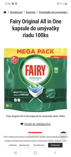 Poznáte kapsule Fairy do umývačky riadu?