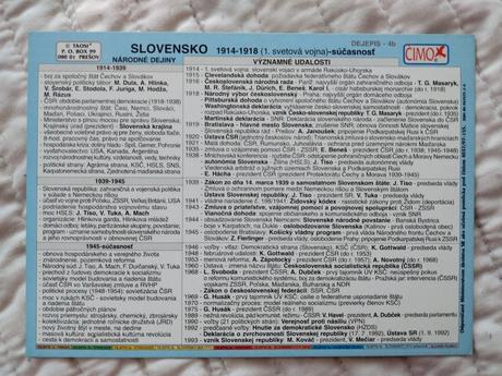 Dejepis v kocke kompletná sada 9 ks obojstranných,