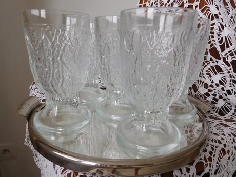 Retro poháre pudingové šľahačkové,6 kusov, 