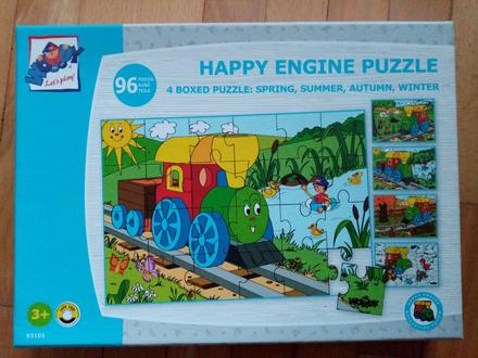 Puzzle 4  obrázky, 96 kusov, 