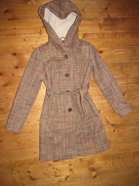 Kabát s kapucňou v zemitých tónoch, timeout,s