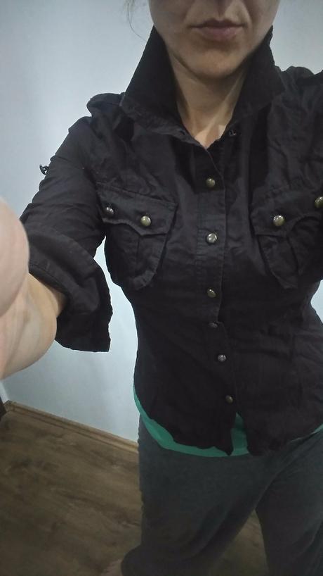 Blúzka hnedá aj biela, m