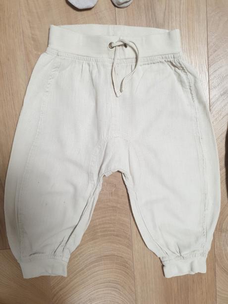 2x nohavice lindex+tricko h&m+ pancusky h&m, lindex,80