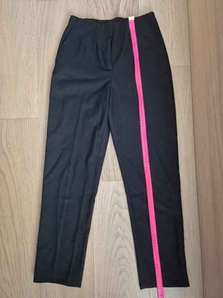 H&m čierne elegantné nohavice 34, h&m,34