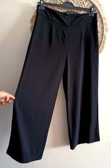 Čierne široké nohavice, xl