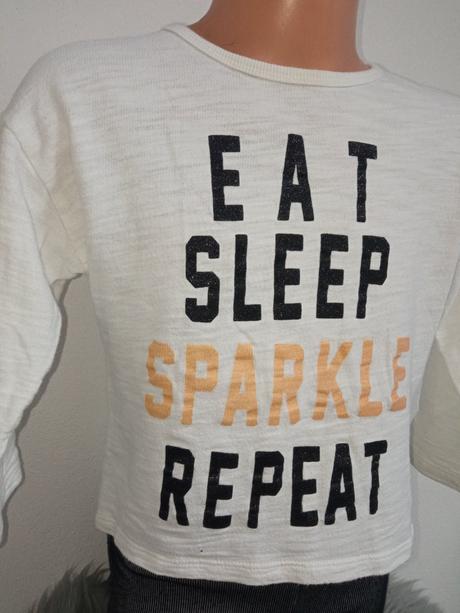 Dievčenské biele tričko s nápisom (3-4r.), next,104