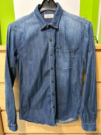 Riflová košeľa replay m, replay,m