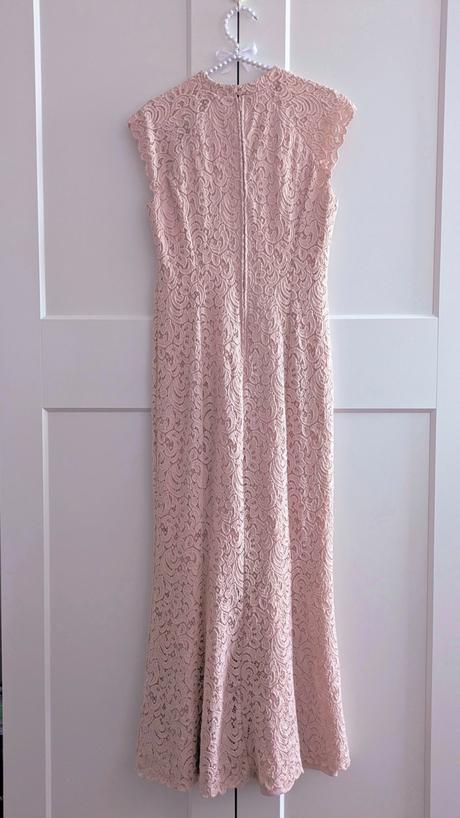 Bledoružové čipkované dlhé šaty orsay, orsay,xs