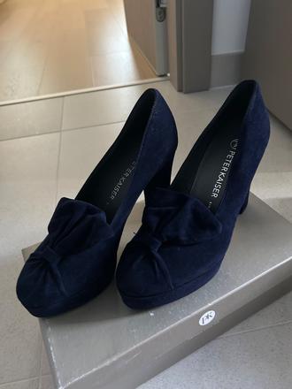 Peter kaiser 37 modré kožené topánky lodičky, 37