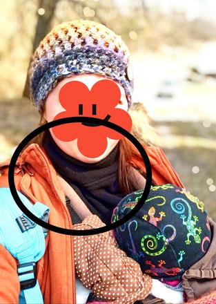 Flísový nákrčník pre nosiace maminy, tatinov, adelay