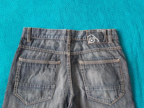 Chlapčenské riflové kraťasy c&a here+there veľ.164, c&a,164