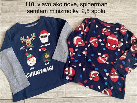 2x vianocne tricko 110, 110