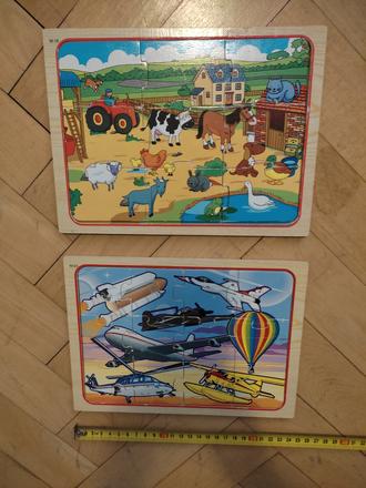 2x drevene skladacky, 