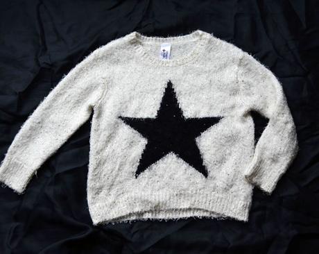 Pulovrik s flitrami 128/134, h&m,128